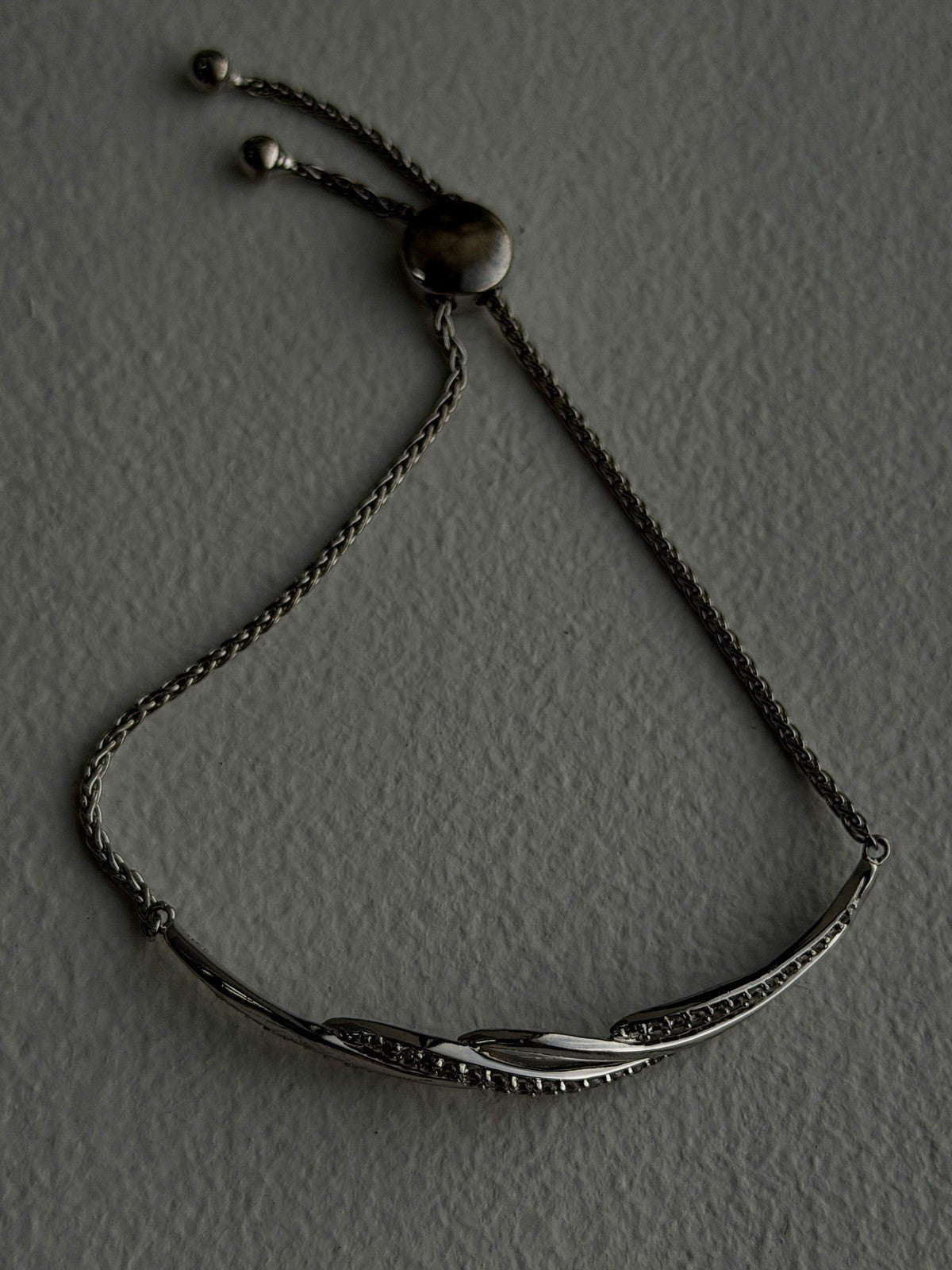 Adjustable 925 Sterling Silver White Colorless Beryl Bracelet