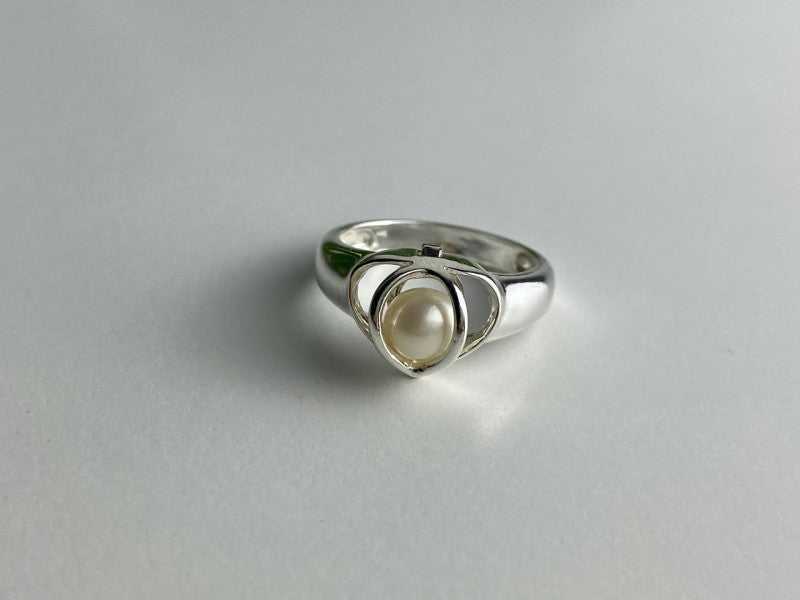 925 Sterling Silver Pearl Ring Size 6.5