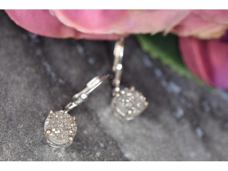 925 Sterling Silver Pyrite Earrings