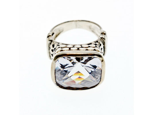 925 Sterling Silver CZ Ring Size 6.5
