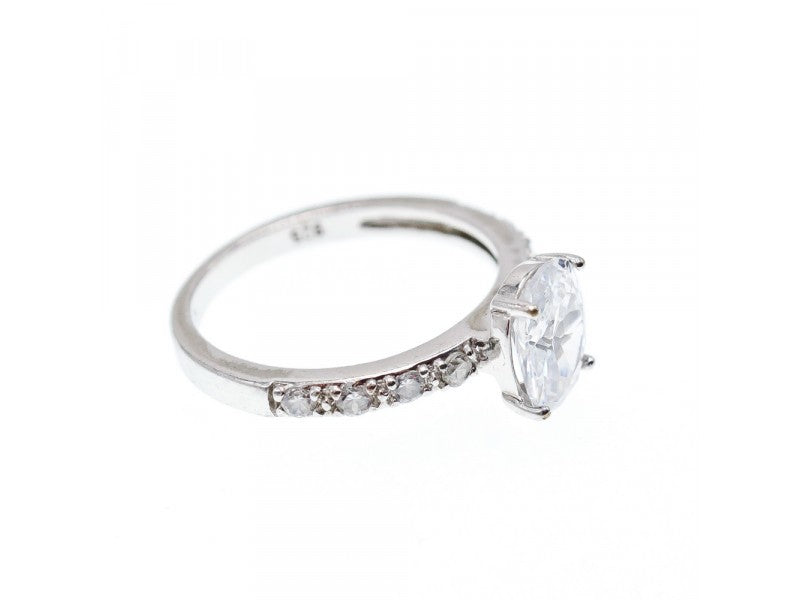 925 Sterling Silver CZ Ring Size 9.5