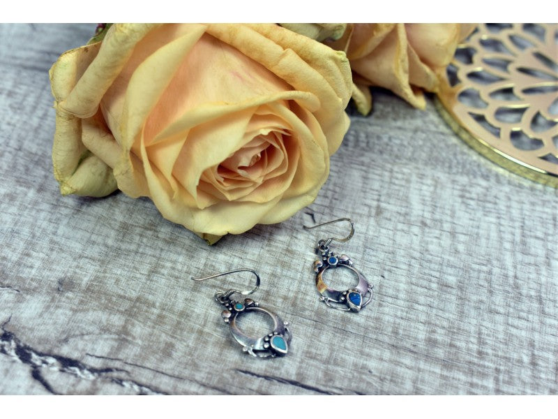 Handmade 925 Sterling Silver Turquoise Earrings