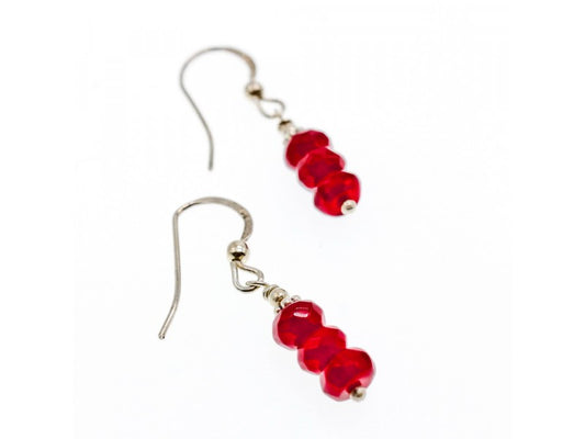 925 Sterling Silver Agate Earrings