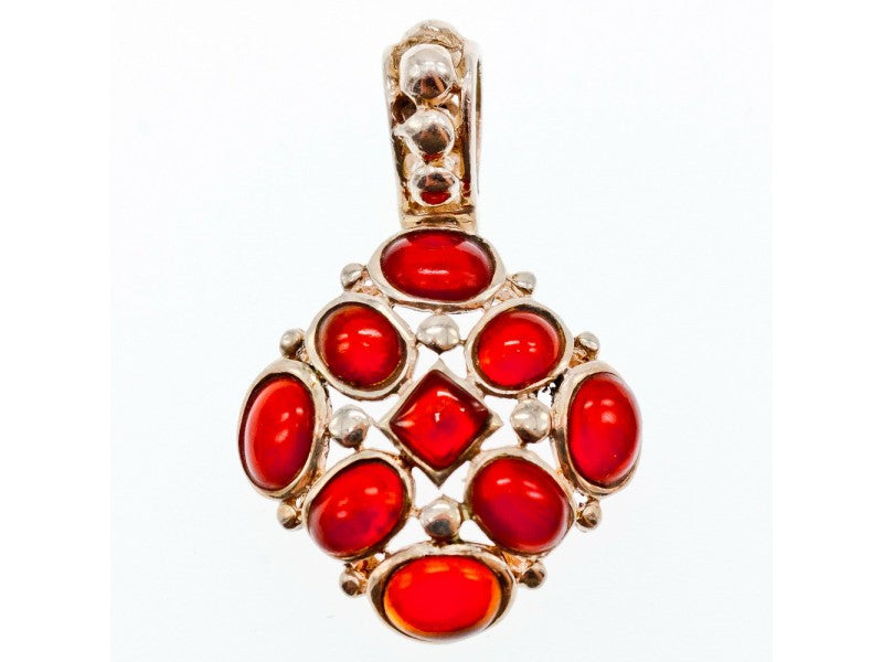 925 Sterling Silver Carnelian Pendant
