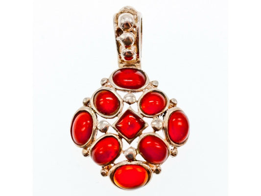 925 Sterling Silver Carnelian Pendant