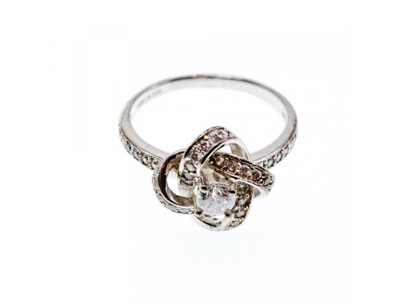 925 Sterling Silver CZ "Flower" Ring Size 7