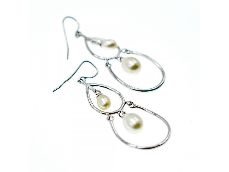925 Sterling Silver Pearls Earrings