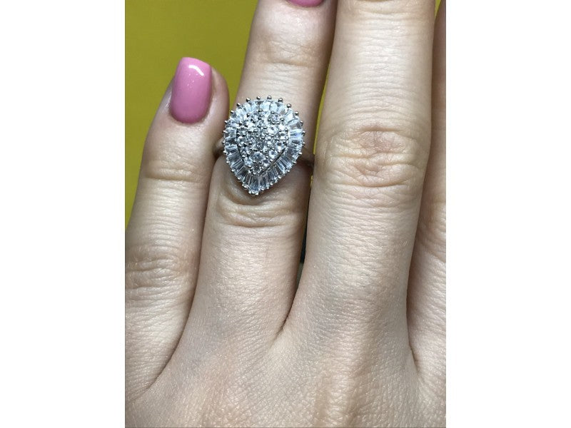 925 Sterling Silver CZ Ring Size 5.5