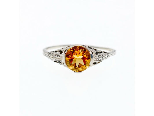 925 Sterling Silver Heliodor Ring Size 11.5