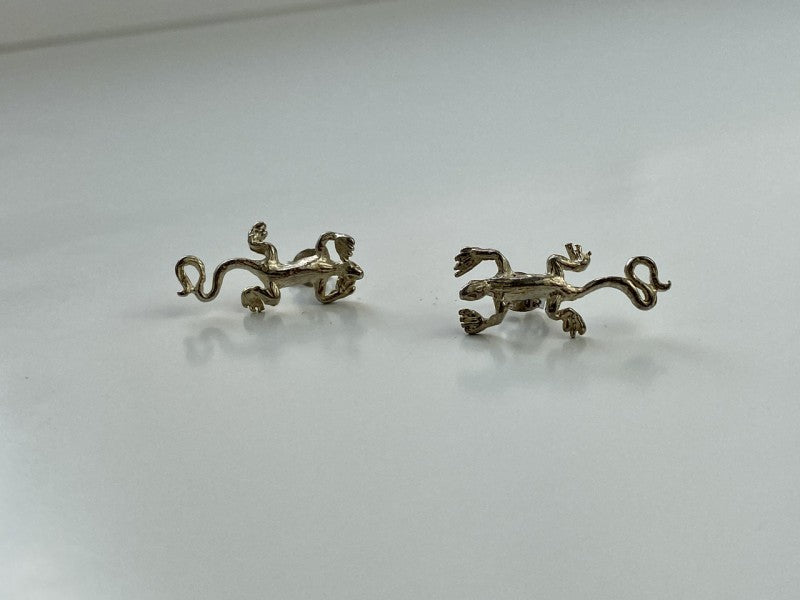 925 Sterling Silver "Lizard" Stud Earrings