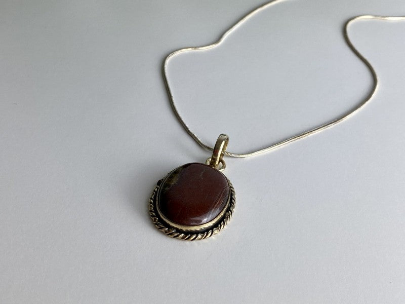 Vintage Chain with  Pendant Carnelian