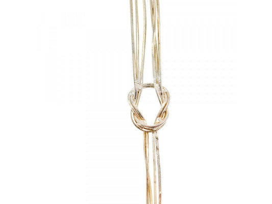 Milor 925 Sterling Silver "Three Chains" Necklace Italy
