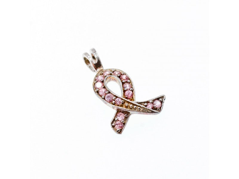 925 Sterling Silver Pink CZ Pendant