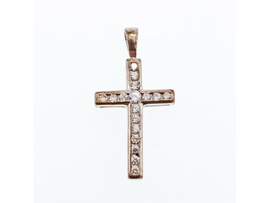 925 Sterling Silver CZ Cross Pendant
