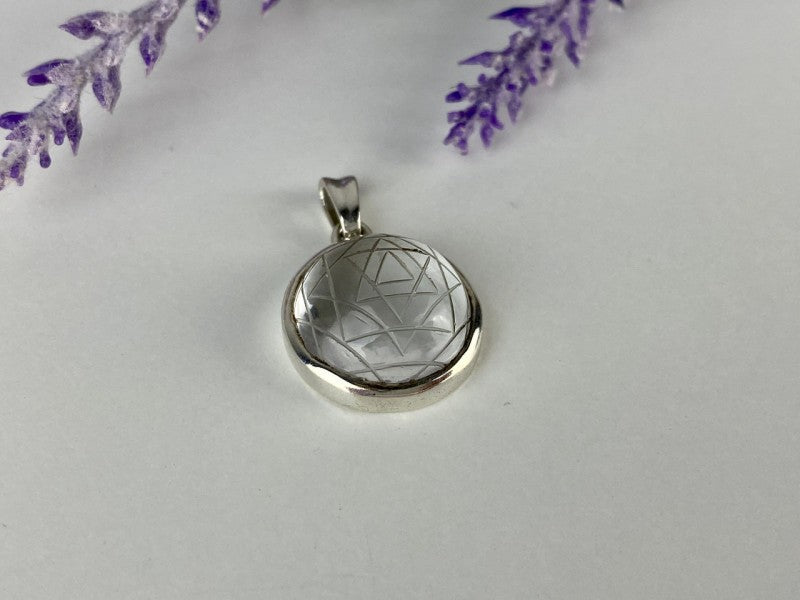 925 Sterling Silver Achroite ( White Tourmaline) Pendant