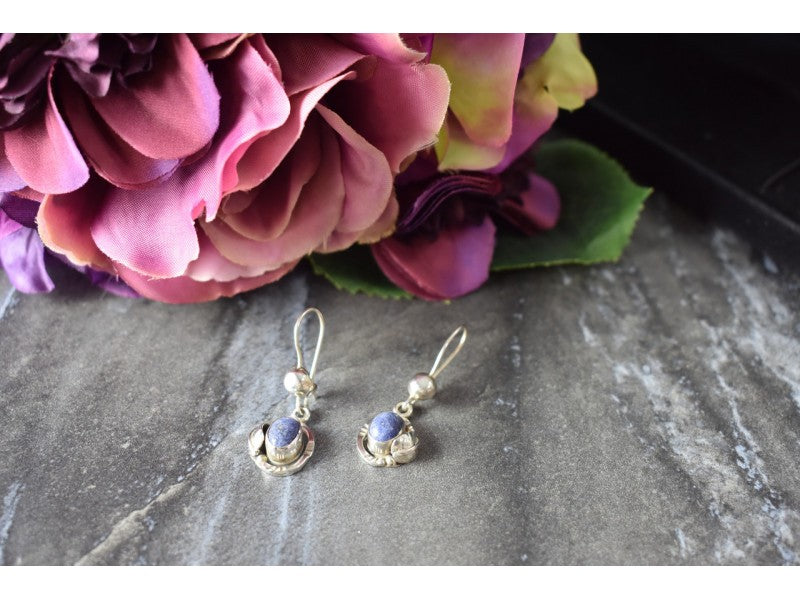 925 Sterling Silver Sodalite Earrings