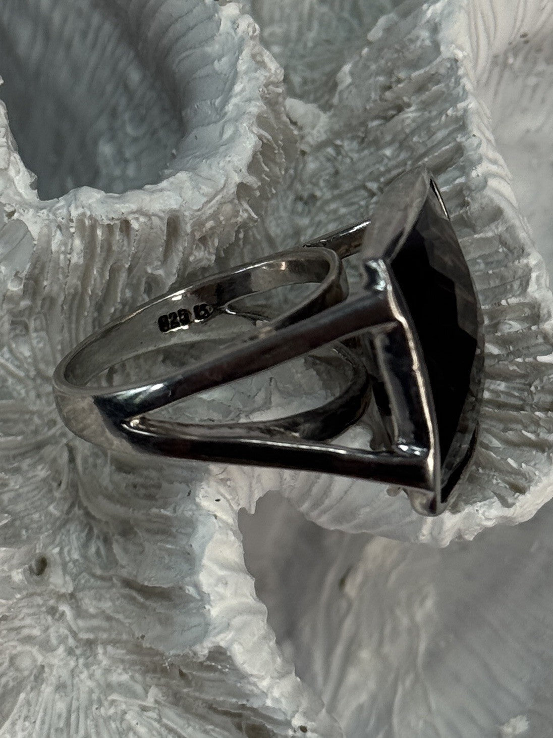 925 Sterling Silver Brown Tourmaline Ring Size 7