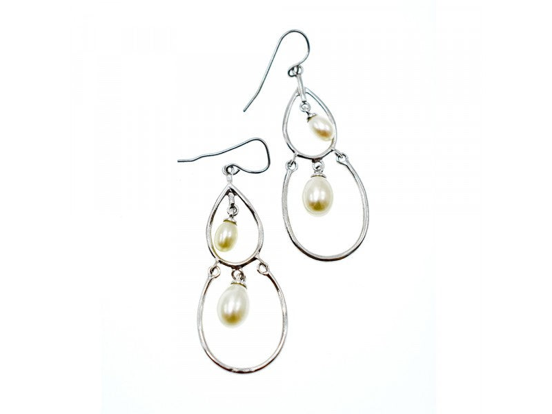 925 Sterling Silver Pearls Earrings