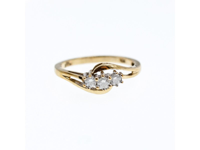 10K Yellow Gold Sapphire Ring Size 6.75