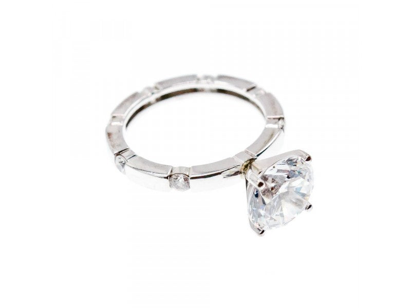 925 Sterling Silver CZ Ring Size 6