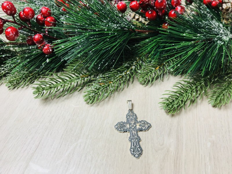 925 Sterling Silver Cross Pendant Mexico