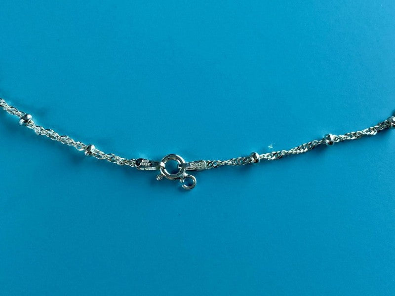 925 Sterling Silver Necklace Italy 29.9 in