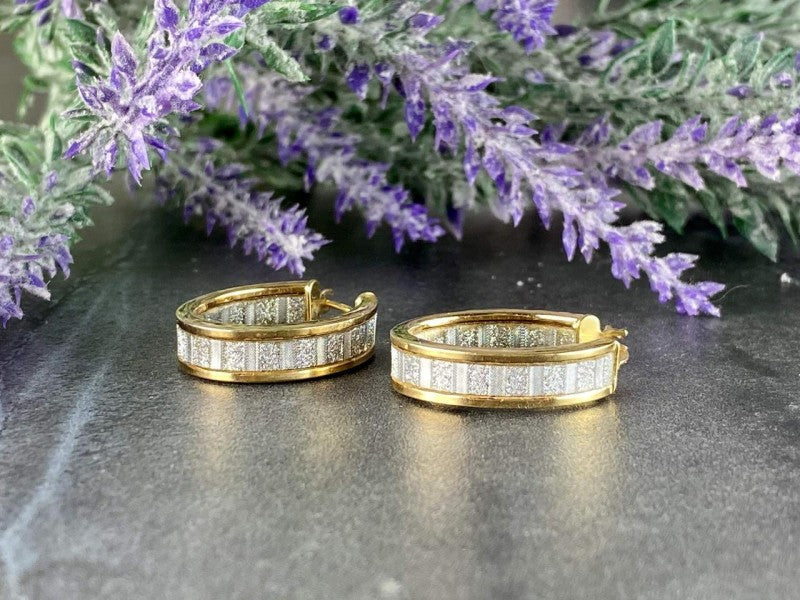 Milor 925 Sterling Silver Gold Plated Earrings Italy