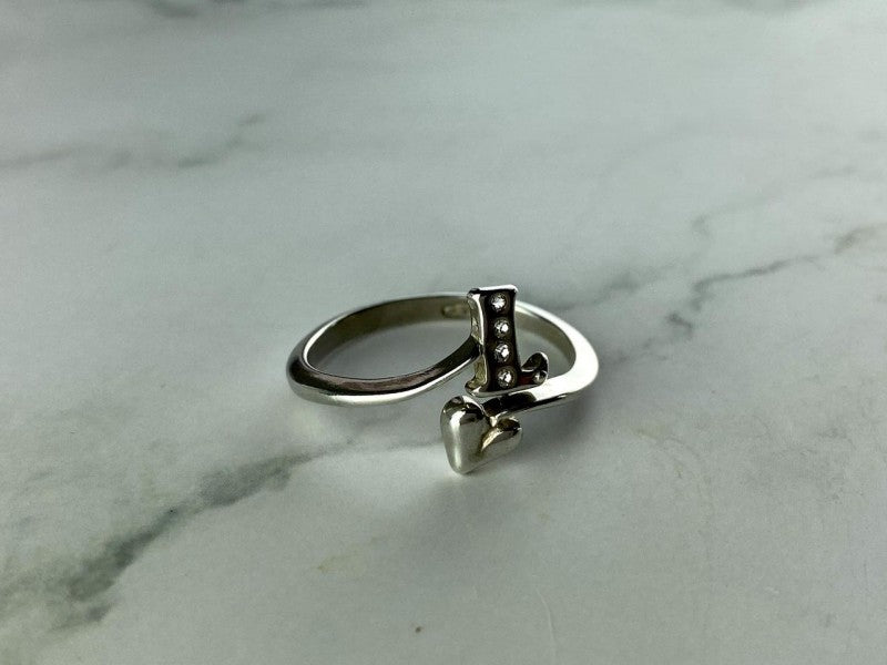 925 Sterling Silver CZ "Love" Ring Size 8
