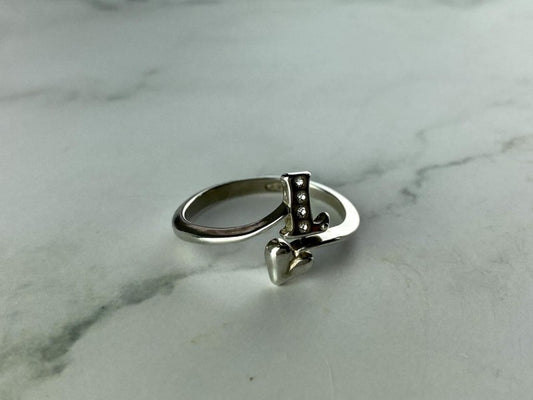 925 Sterling Silver CZ "Love" Ring Size 8
