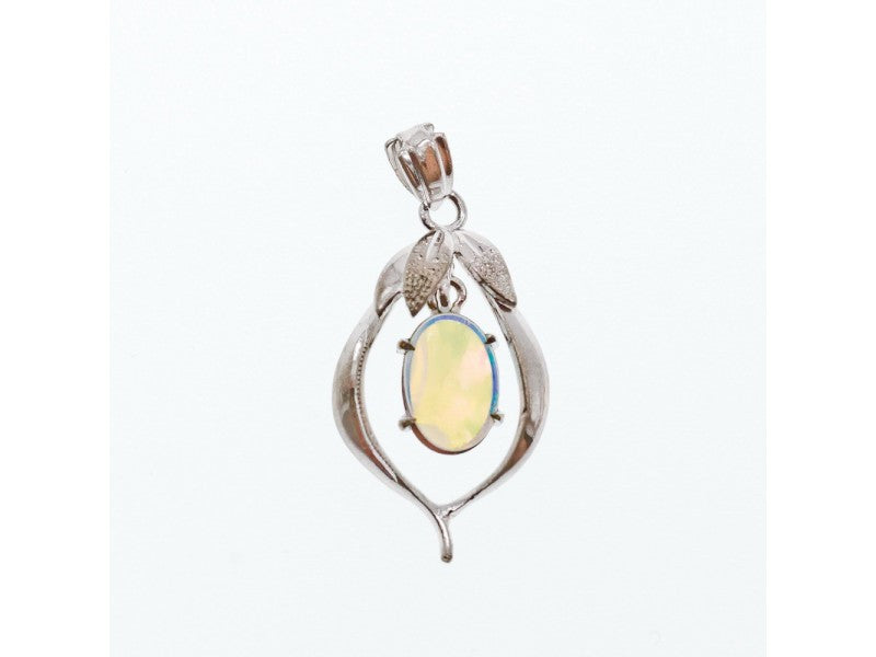 925 Sterling Silver Opal Pendant