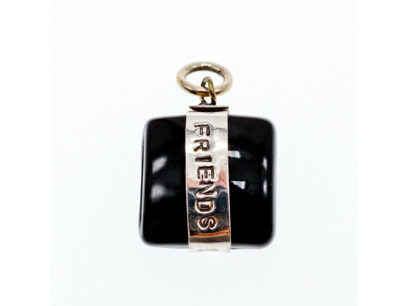925 Sterling Silver Onyx Friends Pendant