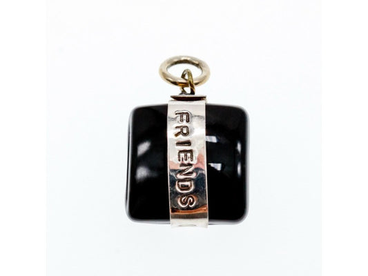 925 Sterling Silver Onyx Friends Pendant