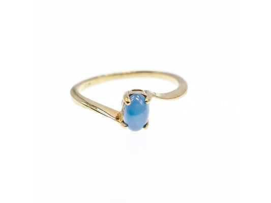10K Yellow Gold Star Sapphire Ring Size 5.5