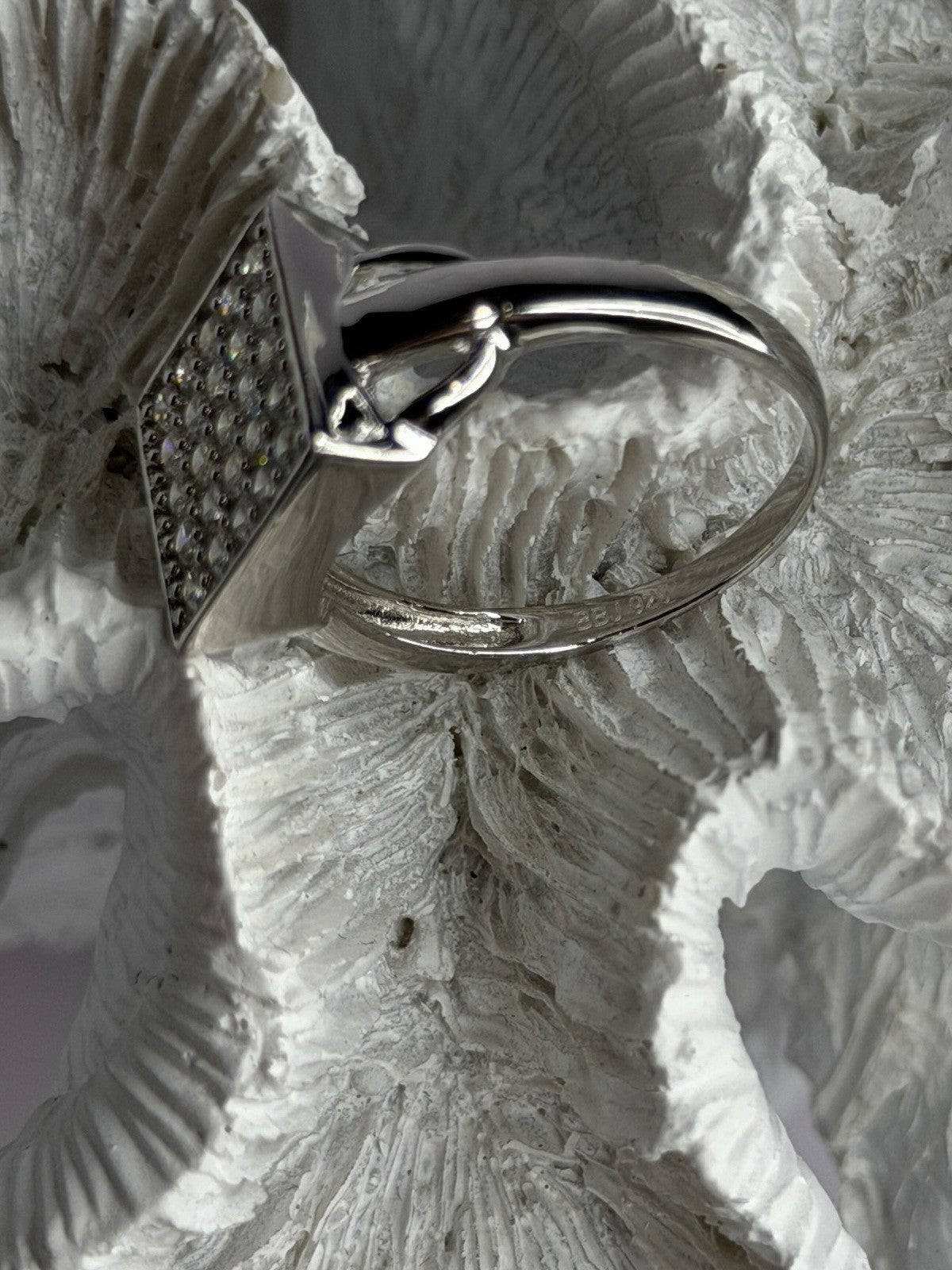 BBJ 925 Sterling Silver Cz Ring Size 10