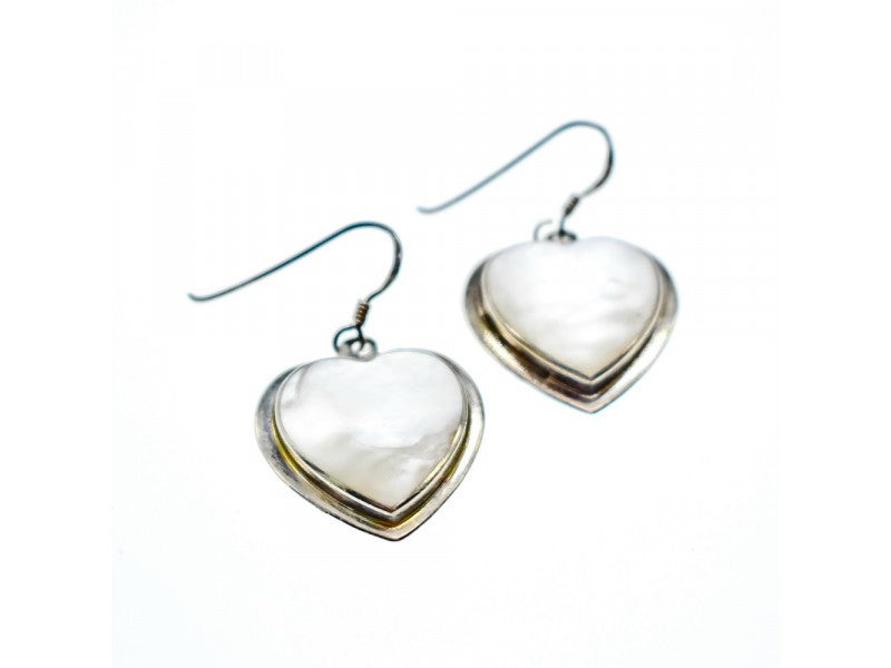 925 Sterling Silver Moonstone "Hearts" Earrings