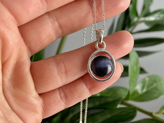 925 Sterling Silver Black Onyx Chain With Pendant
