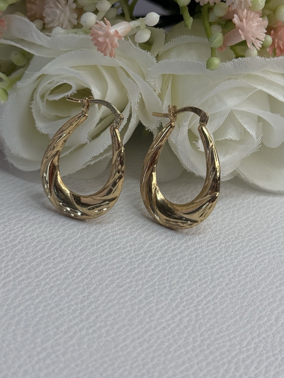 Elegant 925 Sterling Silver Gold Plated Earrings Length 1 Inch