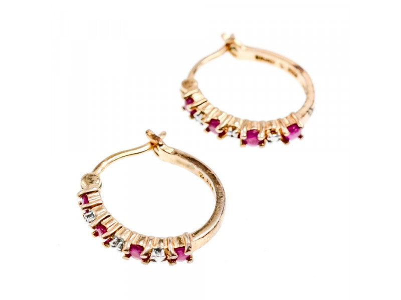 925 Sterling Silver Gold Plated Spinel Earrings