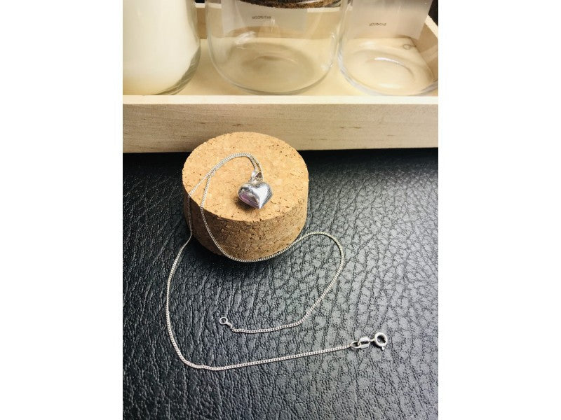 925 Sterling Silver "Heart" Chain With Pendant Italy