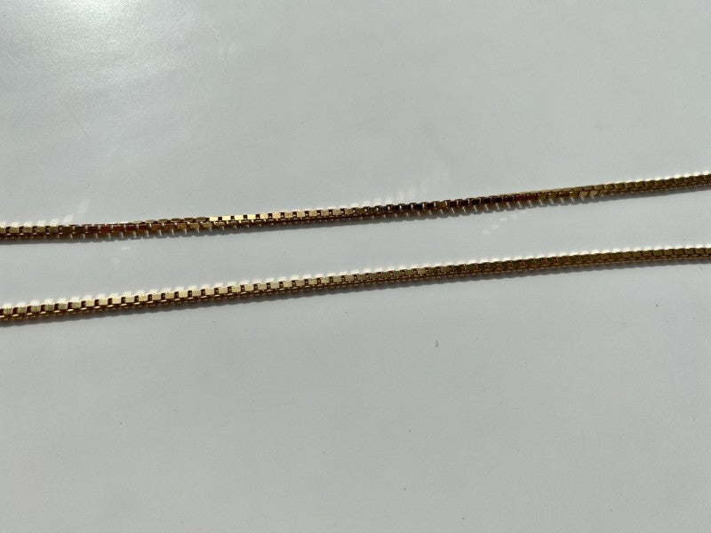 925 Sterling Silver Gold Plated Chain Italy 23.6 In
