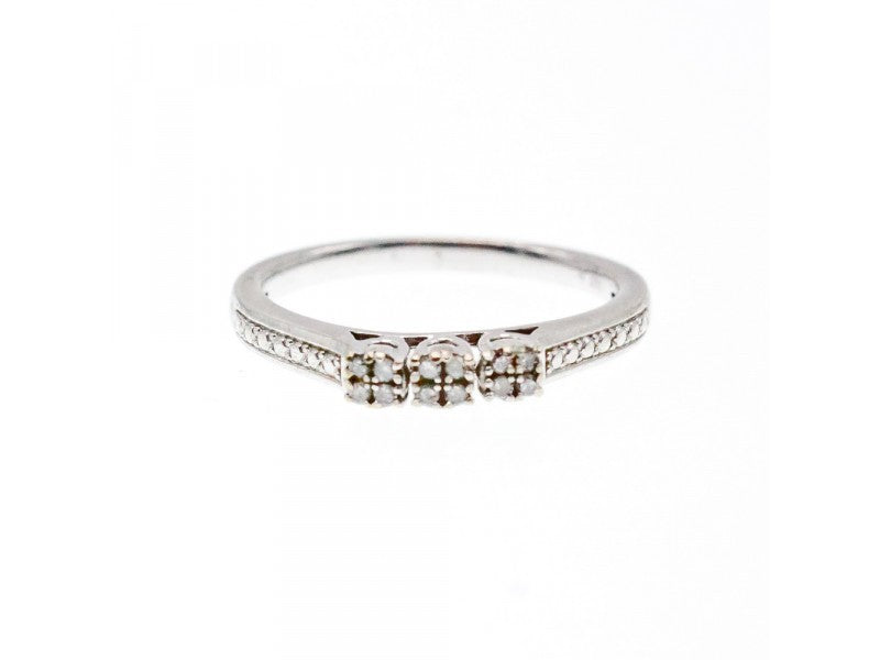925 Sterling Silver White Topaz Ring Size 6.5