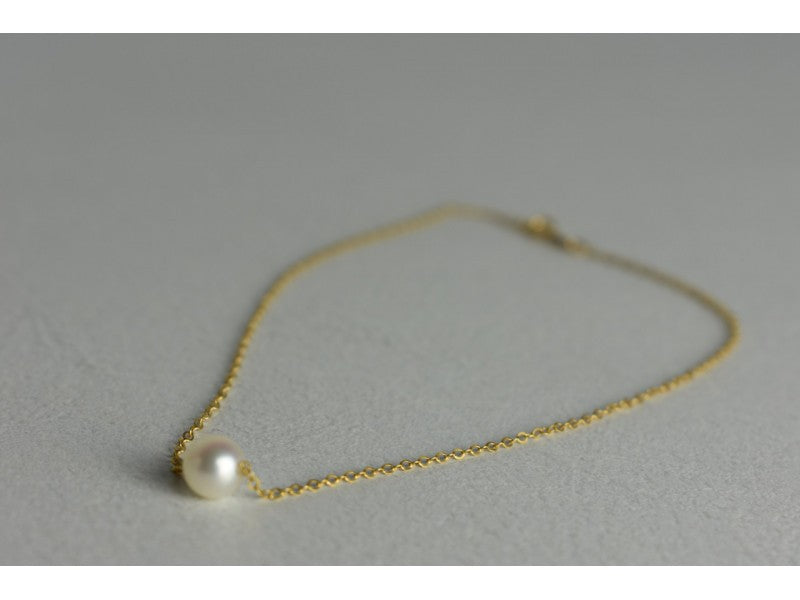 Children'S 14K Yellow Gold Pearl Chain With Pendant