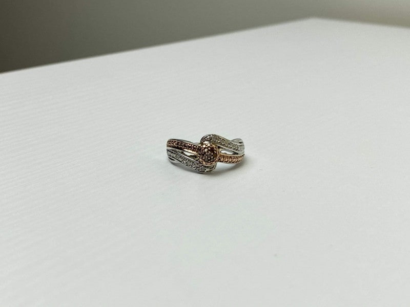 925 Sterling Silver Heliodor & White Beryl/Goshenite Ring Size 7