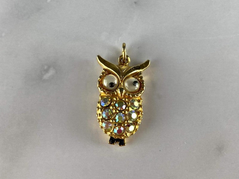 Pendant in Gilding With CZ "Owl"