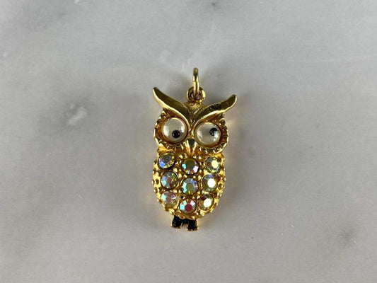 Pendant in Gilding With CZ "Owl"