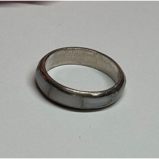 925 Sterling Silver Abalone Ring Size 5.5