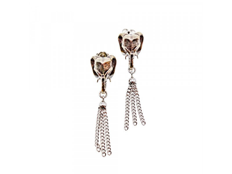 925 Sterling Silver "Elephant" Earrings Italy