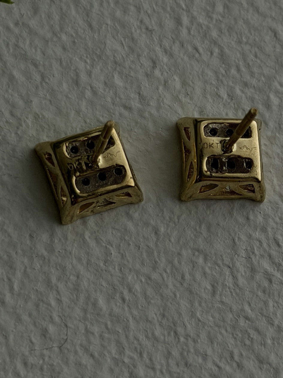 10K Yellow Gold 0.50 ctw Diamonds Stud Earrings