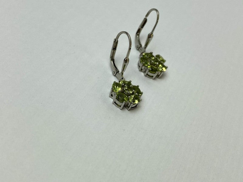 925 Sterling Silver Tsavorite "Flowers" Earrings