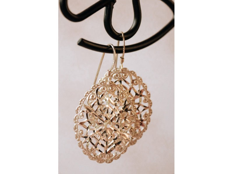925 Sterling Silver Openwork Earrings